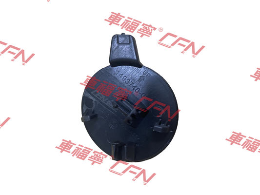 टेस्ला मॉडल Y मध्यरात्रि फ्रंट बंपर टो हुक कवर कैप 1493746-00-ए ब्लैक प्लास्टिक