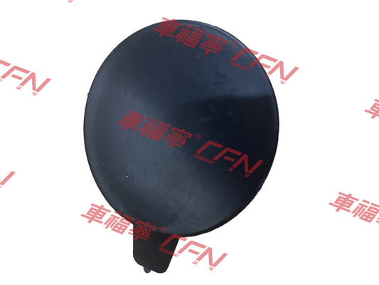 टेस्ला मॉडल Y मध्यरात्रि फ्रंट बंपर टो हुक कवर कैप 1493746-00-ए ब्लैक प्लास्टिक