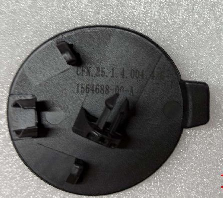 टेस्ला मॉडल एस फ्रंट बम्पर टो हुक कवर 2021-2023 ब्लैक प्लास्टिक