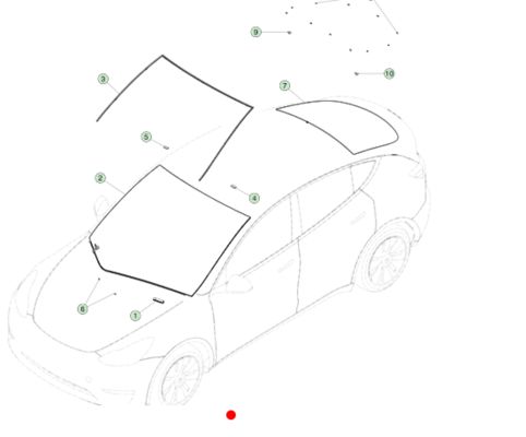 टेस्ला मॉडल 3 2021-2023 विंडशील्ड एज सील 1524886-00-F