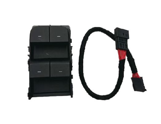 टेस्ला ड्राइवर साइड विंडो स्विच मैट ब्लैक वायर के साथ 1081037-02-जी