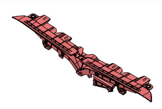 टेस्ला मॉडल एस 2021+ फ्रंट टी बैज कैरियर ब्लैक प्लास्टिक 82x13x10mm