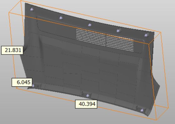 टेस्ला मॉडल एस 2021+ रियर फ्रंक एप्रन 40x22x6 सेमी ब्लैक प्लास्टिक