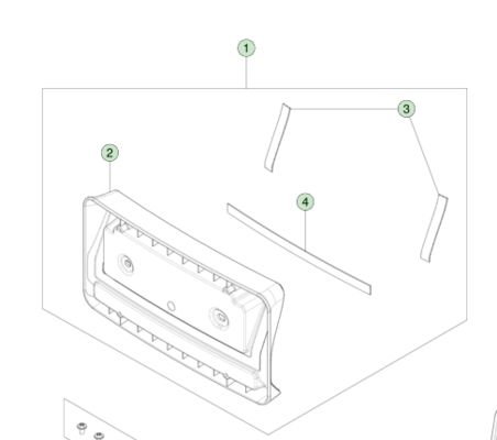 टेस्ला मॉडल X फ्रंट लाइसेंस प्लेट ब्रैकेट CN-स्पेक 52x17x5cm ब्लैक ABS