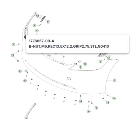 FRONT UPPER FASCIA ASSEMBLY- BASE  FOR TESLA MODEL 3 2023+ 1694314-SC-E